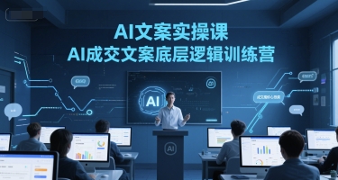 AI文案实操课，AI成交文案底层逻辑训练营 - 网赚副业资源网-网赚副业资源网