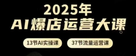 2025年AI爆店运营大课，13节AI实操课+37节流量运营课 - 网赚副业资源网-网赚副业资源网