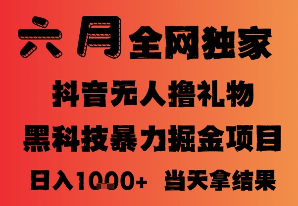 25年6月抖音无人直播最新暴力撸音浪掘金，小白可做，可批量矩阵放大，长期稳定日入1k+【揭秘】 - 网赚副业资源网-网赚副业资源网