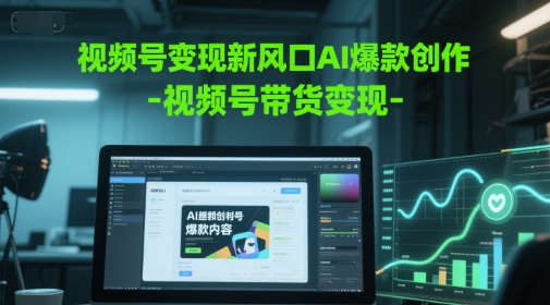 视频号变现新风口AI爆款创作-视频号带货变现 - 网赚副业资源网-网赚副业资源网