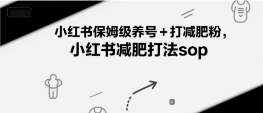 小红书保姆级养号+打减肥粉，小红书减肥打法sop - 网赚副业资源网-网赚副业资源网
