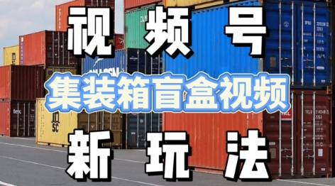 视频号新玩法，利用老外开集装箱盲盒视频，挣分成计划收益，月入过W，新手小白轻松上手 - 网赚副业资源网-网赚副业资源网