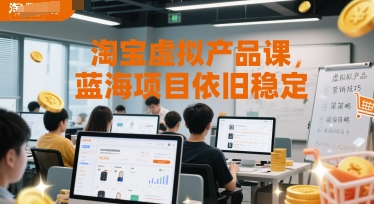 淘宝虚拟产品课，蓝海项目依旧稳定 - 网赚副业资源网-网赚副业资源网