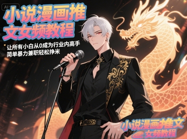 小说漫画推文女频教程，让所有小白从0成为行业内高手，简单暴力兼职轻松挣米 - 网赚副业资源网-网赚副业资源网