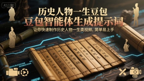历史人物一生豆包智能体生成提示词，让你快速制作历史人物一生类视频，简单易上手 - 网赚副业资源网-网赚副业资源网
