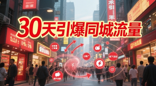 30天引爆同城流量：团购篇 认知篇 流量篇 来客篇 达人篇 老板人设IP篇 投流篇 - 网赚副业资源网-网赚副业资源网