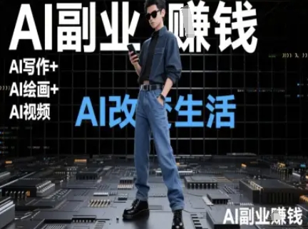 AI改变生活（Ai写作+AI绘画+Ai视频），AI副业挣钱 - 网赚副业资源网-网赚副业资源网