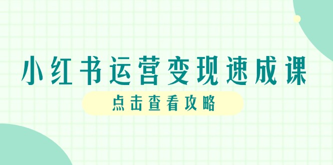 （14951期）小红书运营变现速成课，账号搭建到暴力起号，个人IP全流程指南 - 网赚副业资源网-网赚副业资源网