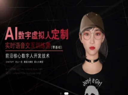 AI数字虚拟人定制，实时语音交互训练营（零基础），前沿核心数字人开发技术 - 网赚副业资源网-网赚副业资源网