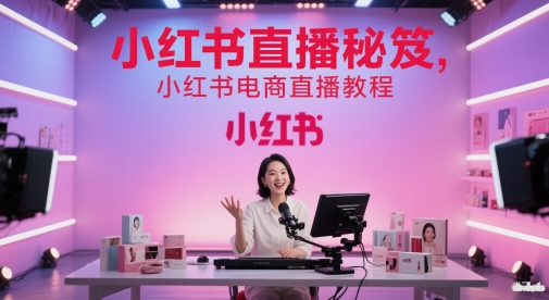 小红书直播秘笈，小红书电商直播教程 - 网赚副业资源网-网赚副业资源网