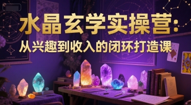 水晶玄学实操营：从兴趣到收入的闭环打造课 - 网赚副业资源网-网赚副业资源网